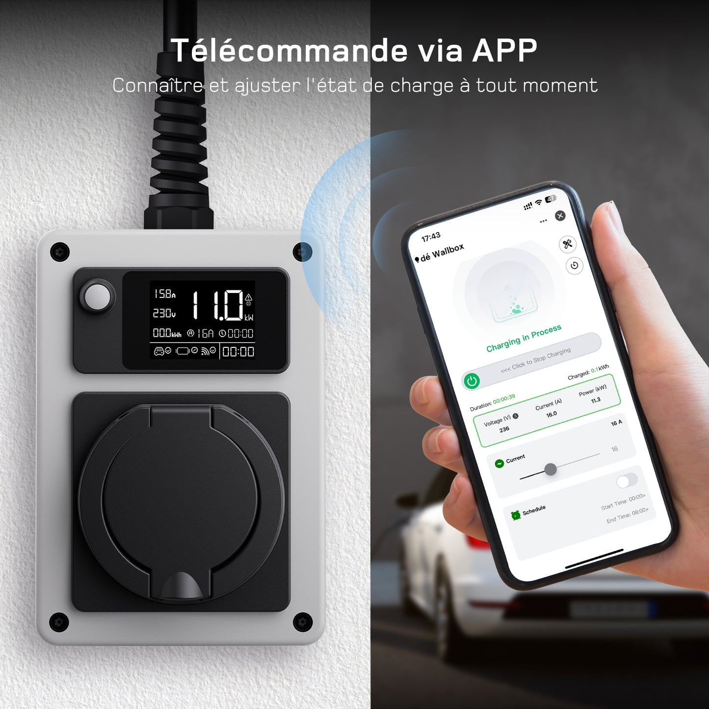 dé Borne de Recharge Mobile 11kW