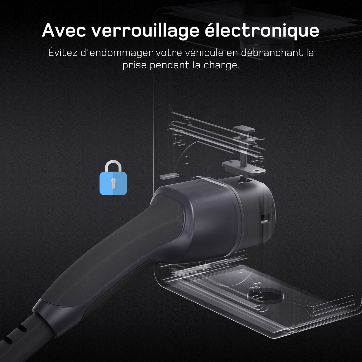 dé Borne de Recharge Mobile 7kW Avec verrouillage électronique