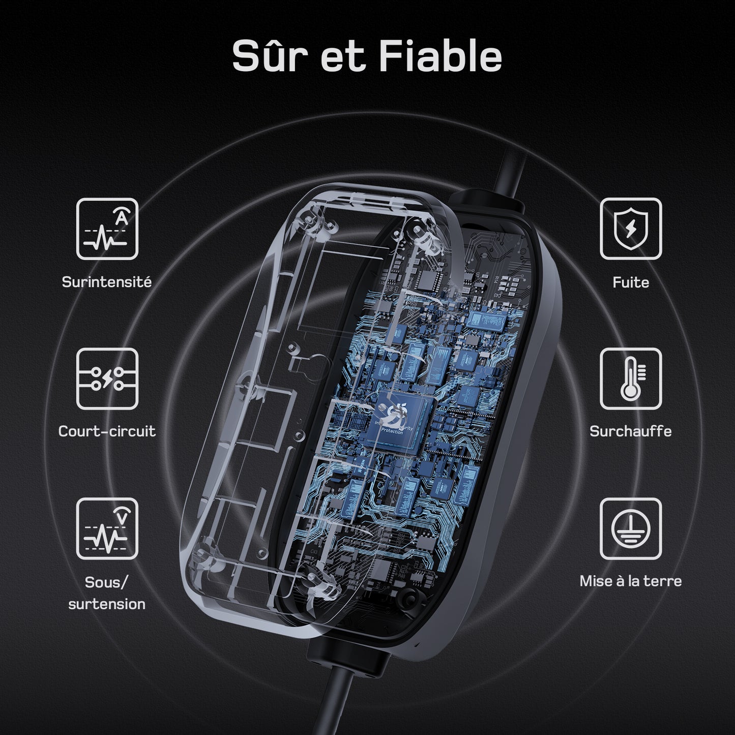 dé Chargeur Voiture Electrique Schuko 3,7kW