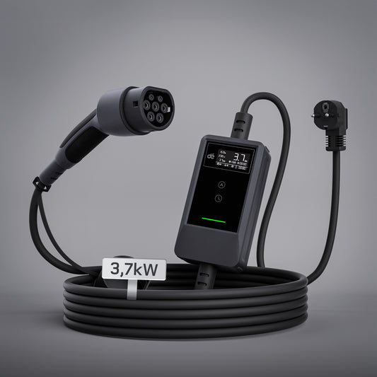 dé Chargeur Voiture Electrique 3,7kW v2– Type 2, idéal maison et voyage