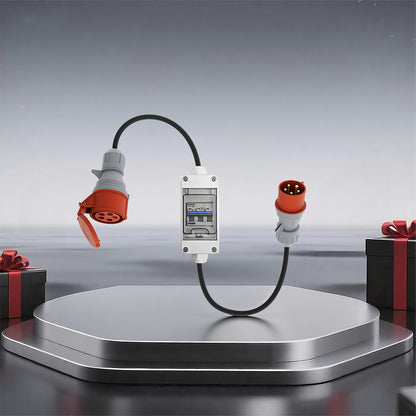 Adaptateur CEE 32A mâle à 16A femelle avec coupe-circuit automatique