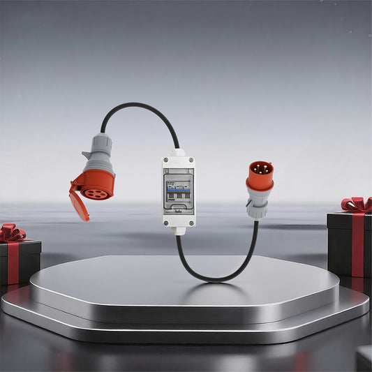 Adaptateur CEE 32A mâle à 16A femelle avec coupe-circuit automatique