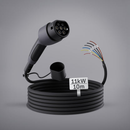 Câble de Recharge type 2 Extrémité Ouverte 11kW