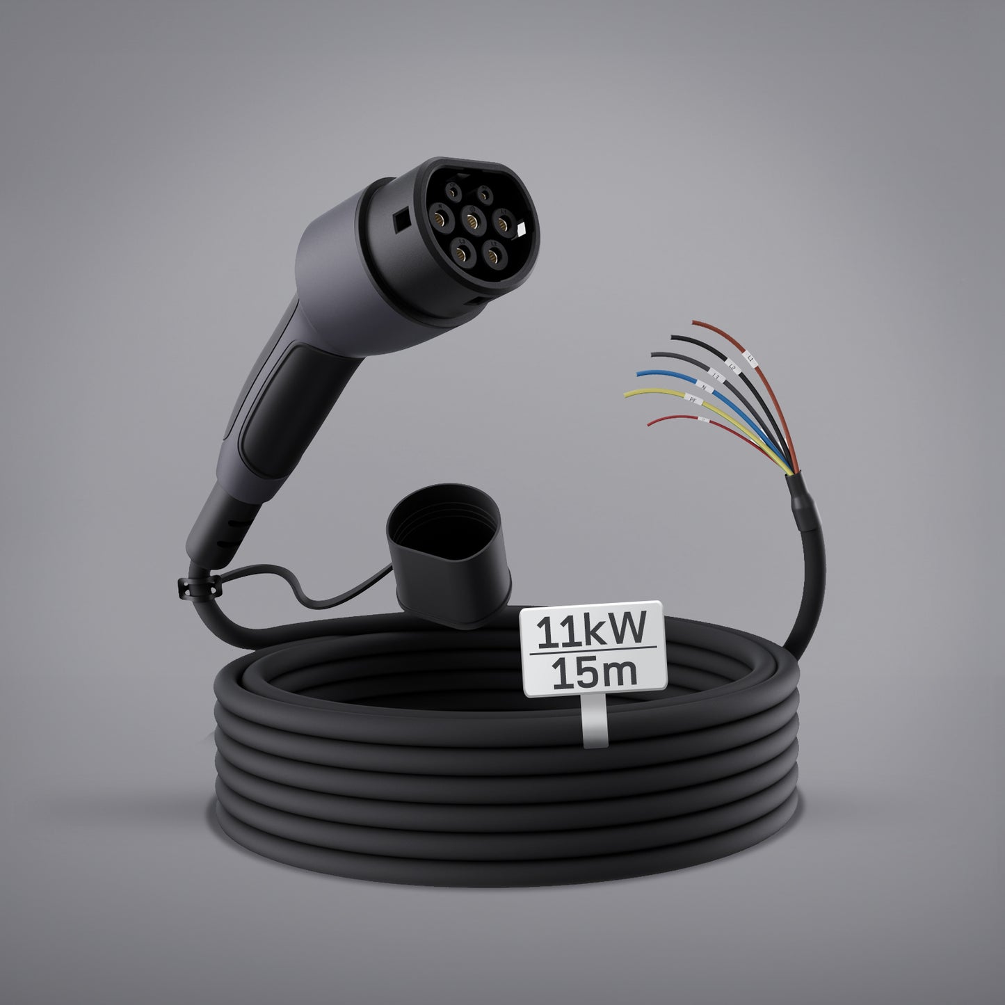 Câble de Recharge type 2 Extrémité Ouverte 11kW