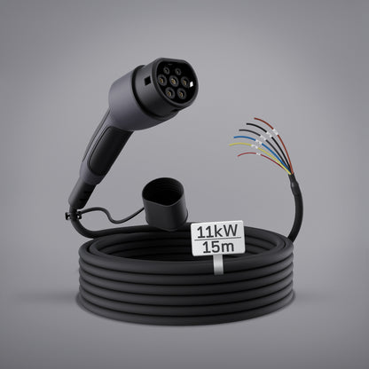 Câble de Recharge type 2 Extrémité Ouverte 11kW