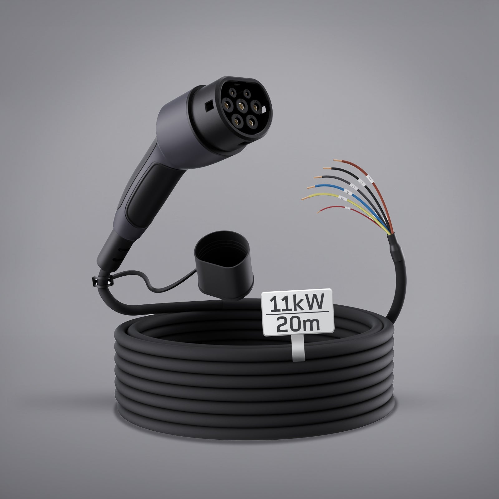 Câble de Recharge type 2 Extrémité Ouverte 11kW