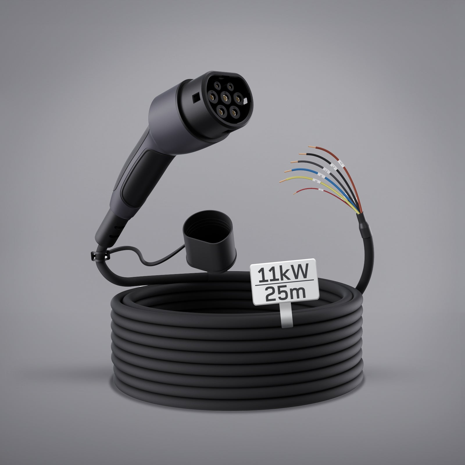 Câble de Recharge type 2 Extrémité Ouverte 11kW