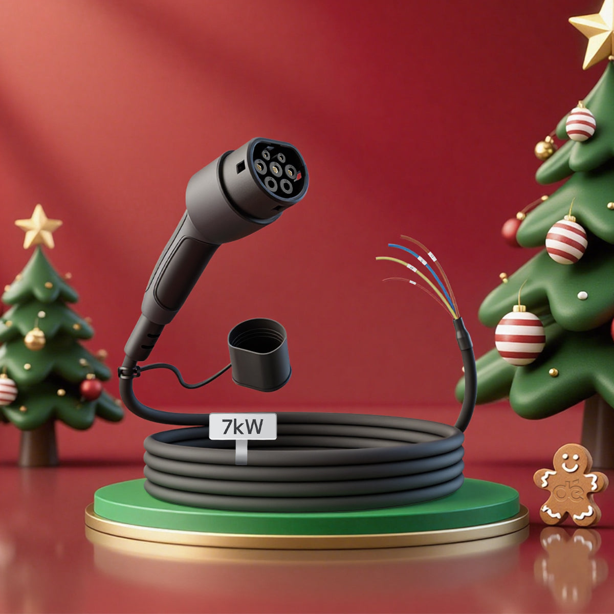 Câble de Recharge type 2 Extrémité Ouverte 7kW