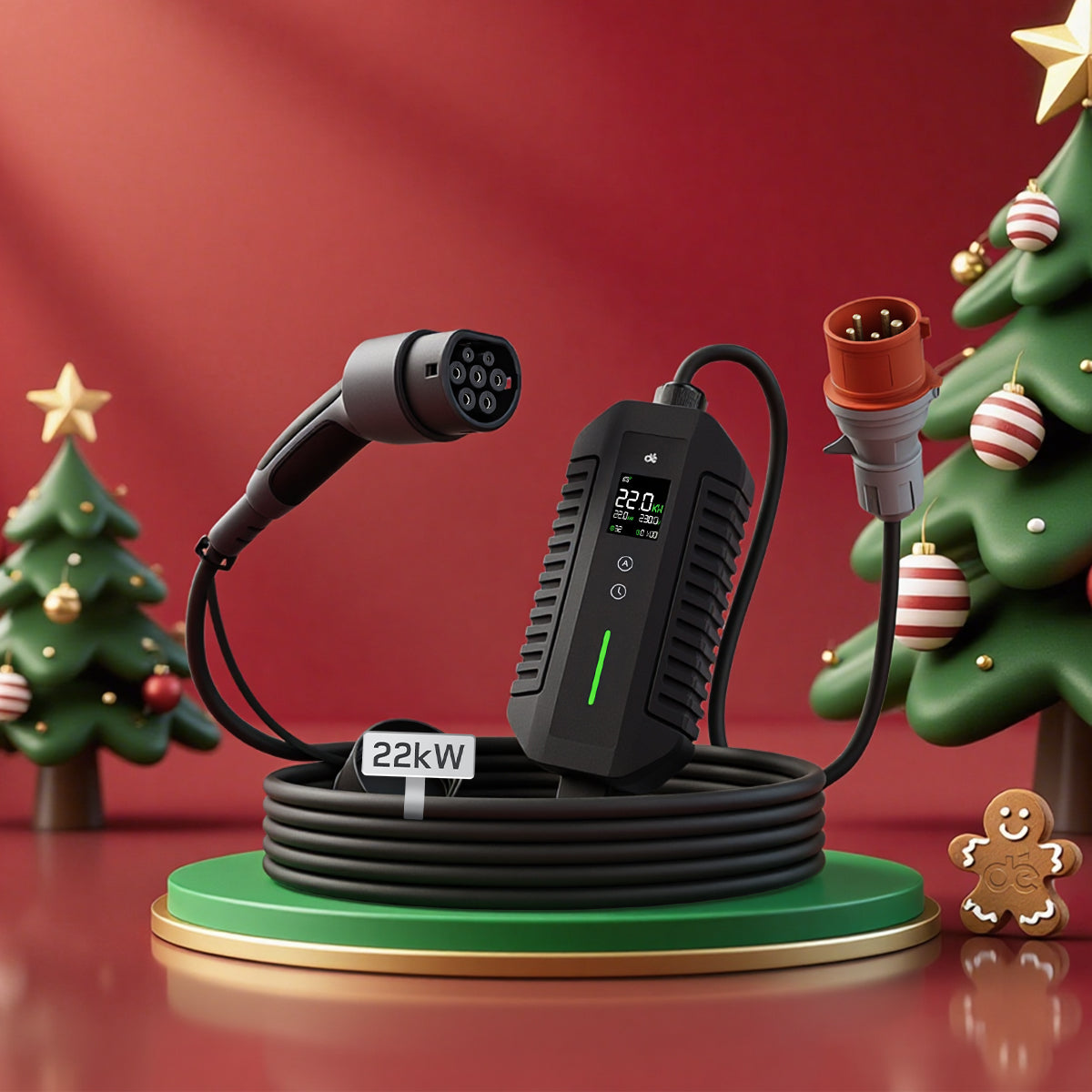 dé Chargeur Voiture Electrique CEE 22kW T2