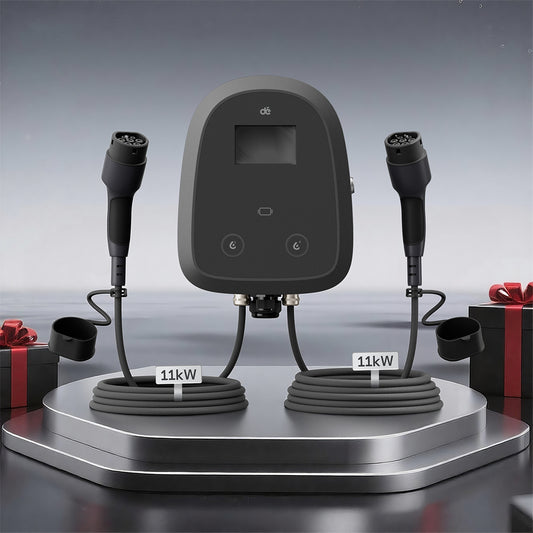 dé 2×11 kW Dual Wallbox avec contrôle APP et OCPP/RFID