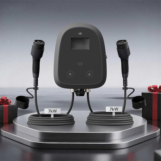 dé 2×7,4 kW Dual Wallbox avec contrôle APP et OCPP/RFID