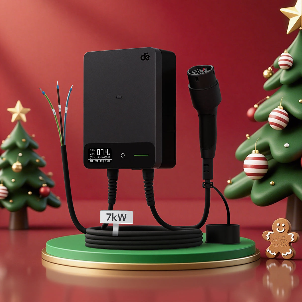 dé Borne de Recharge 7,4kW – Installation monophasée, APP et RFID