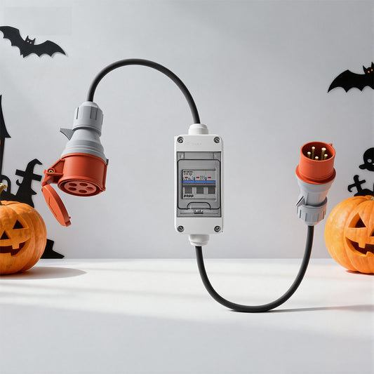 Adaptateur CEE 32A mâle à 16A femelle avec coupe-circuit automatique