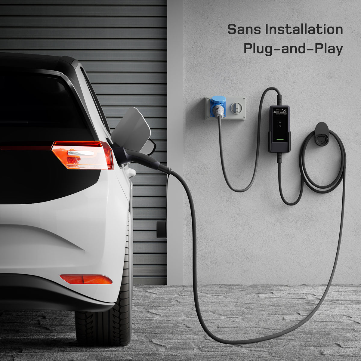 Chargeur dé 7kW sans électricien plug-and-play