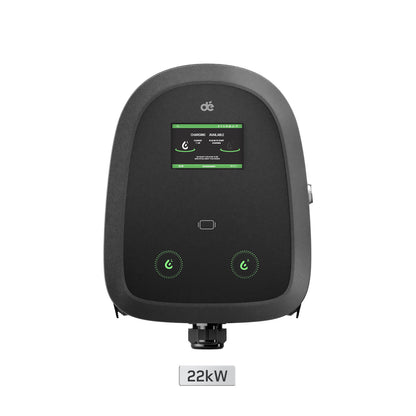 dé 2×22 kW Dual Wallbox avec contrôle APP et OCPP/RFID