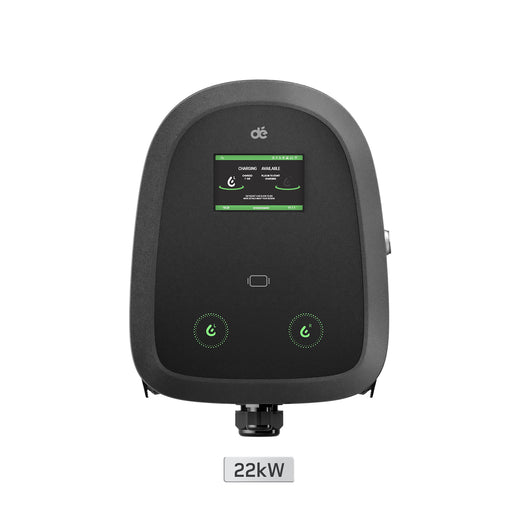 dé 2×22 kW Dual Wallbox avec contrôle APP et OCPP/RFID