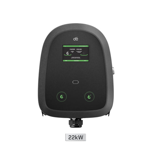 dé 2×22 kW Dual Wallbox avec contrôle APP et OCPP/RFID