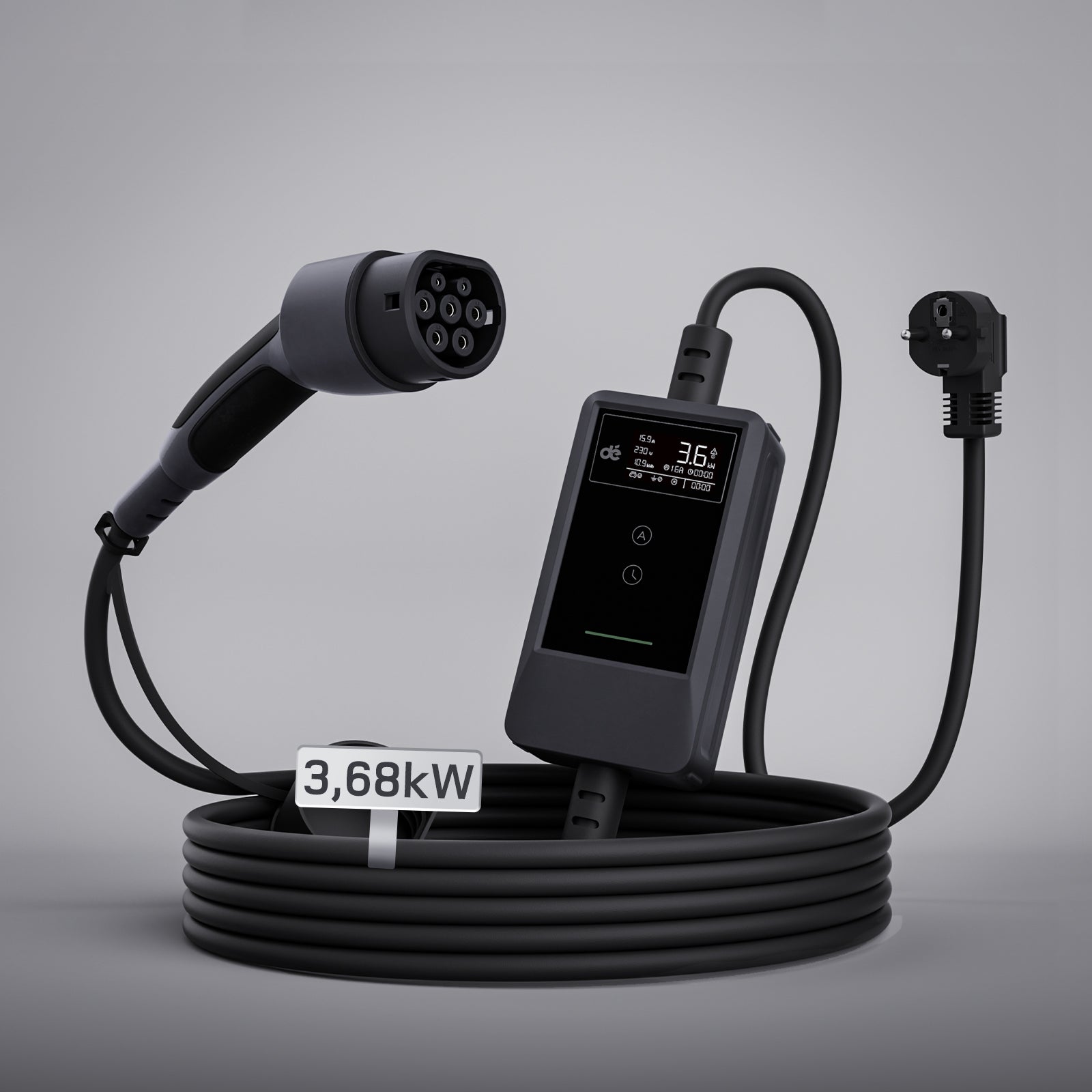 dé Chargeur Voiture Electrique 3,7kW v2– Type 2, idéal maison et voyage