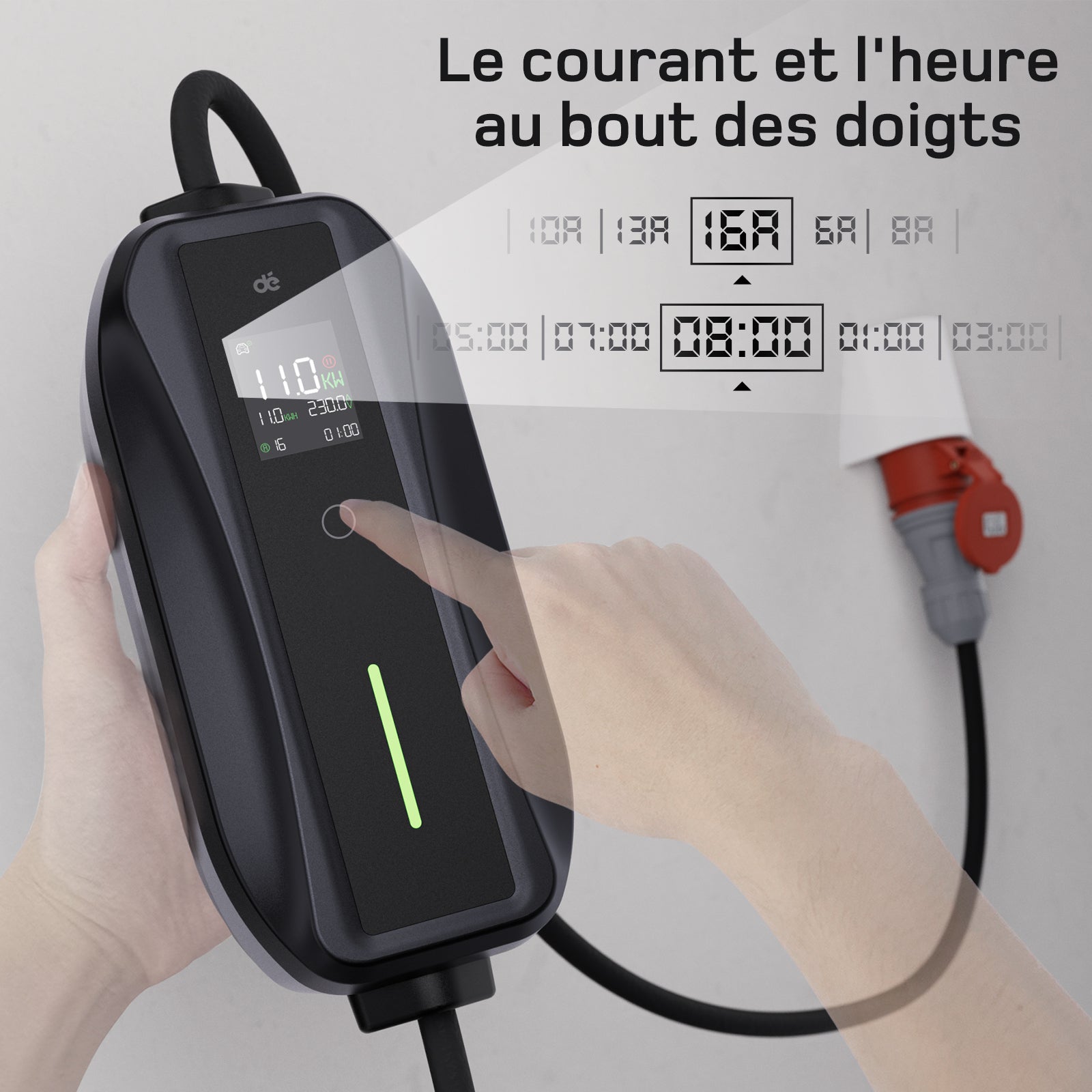 dé Chargeur Voiture Electrique CEE 11kW T1