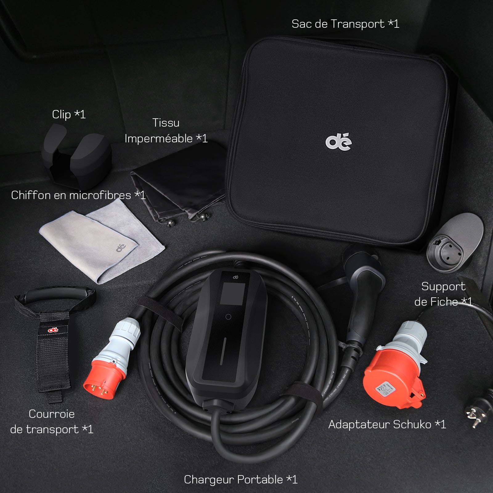 dé Chargeur Voiture Electrique CEE 11kW T1