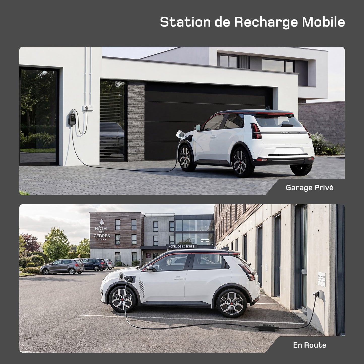 dé Chargeur Voiture Electrique 3,7kW v2– Type 2, idéal maison et voyage