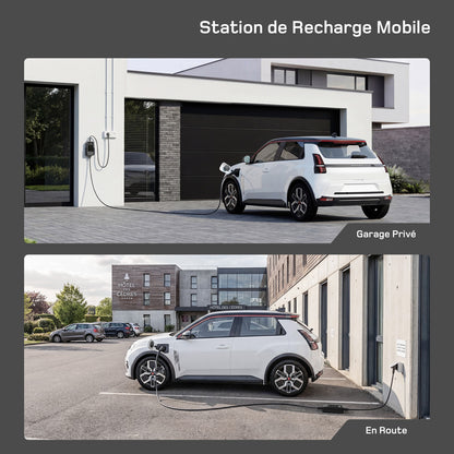 dé Chargeur Voiture Electrique 3,7kW v2– Type 2, idéal maison et voyage