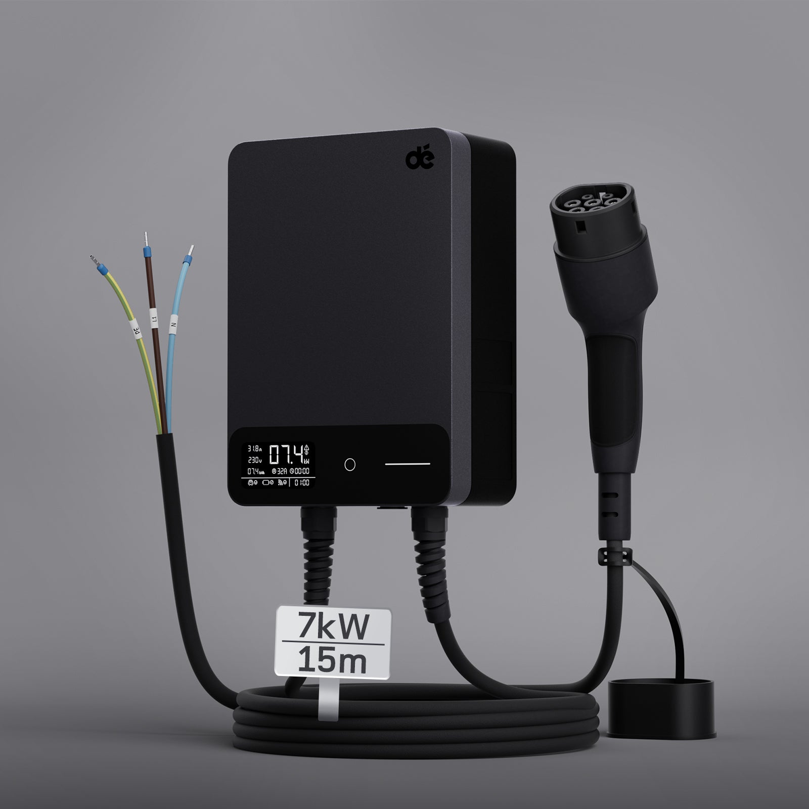 dé Borne de Recharge 7,4kW – Installation monophasée, APP et RFID