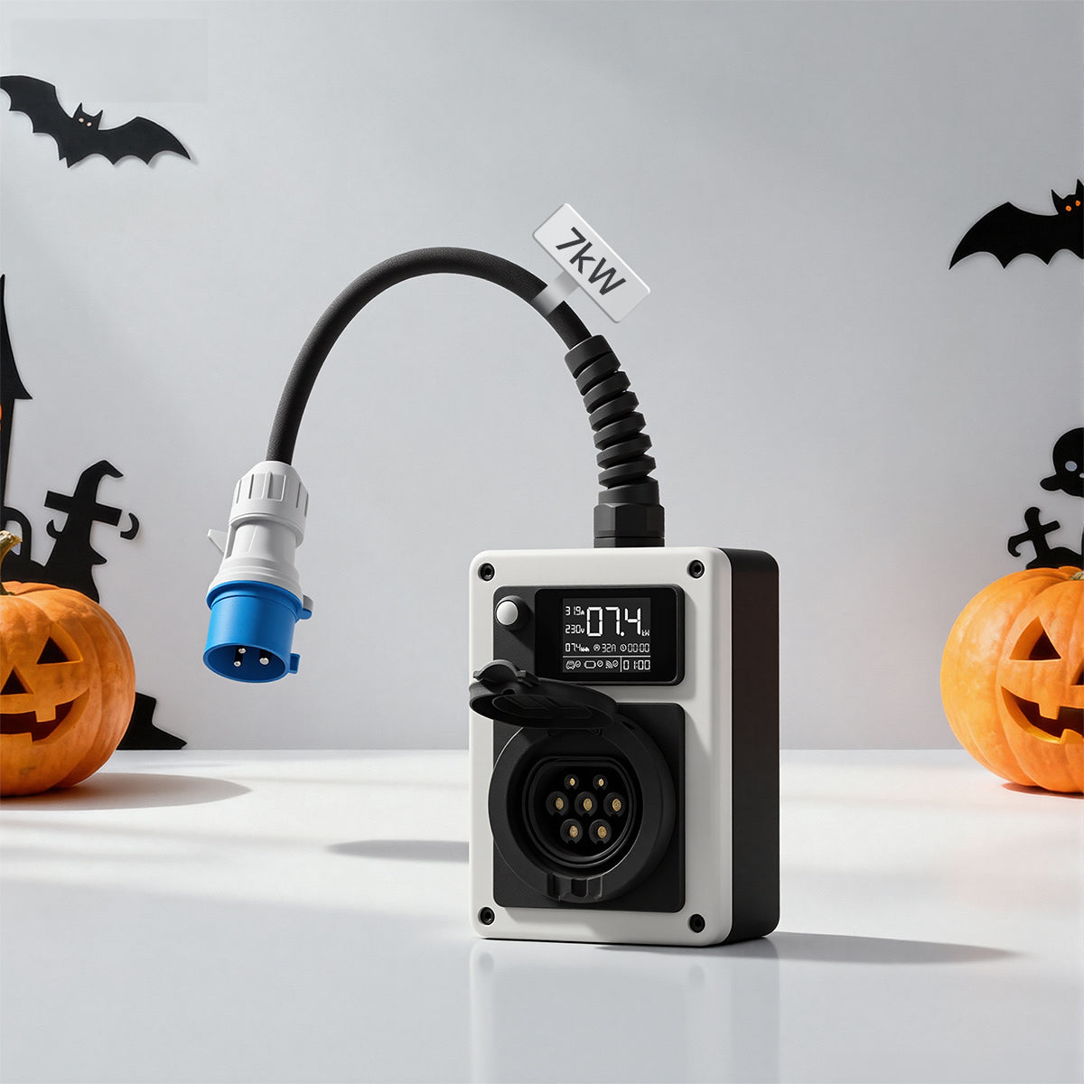 Borne de Recharge Mobile 7kW 32A | dé Wallbox Électrique Type 2